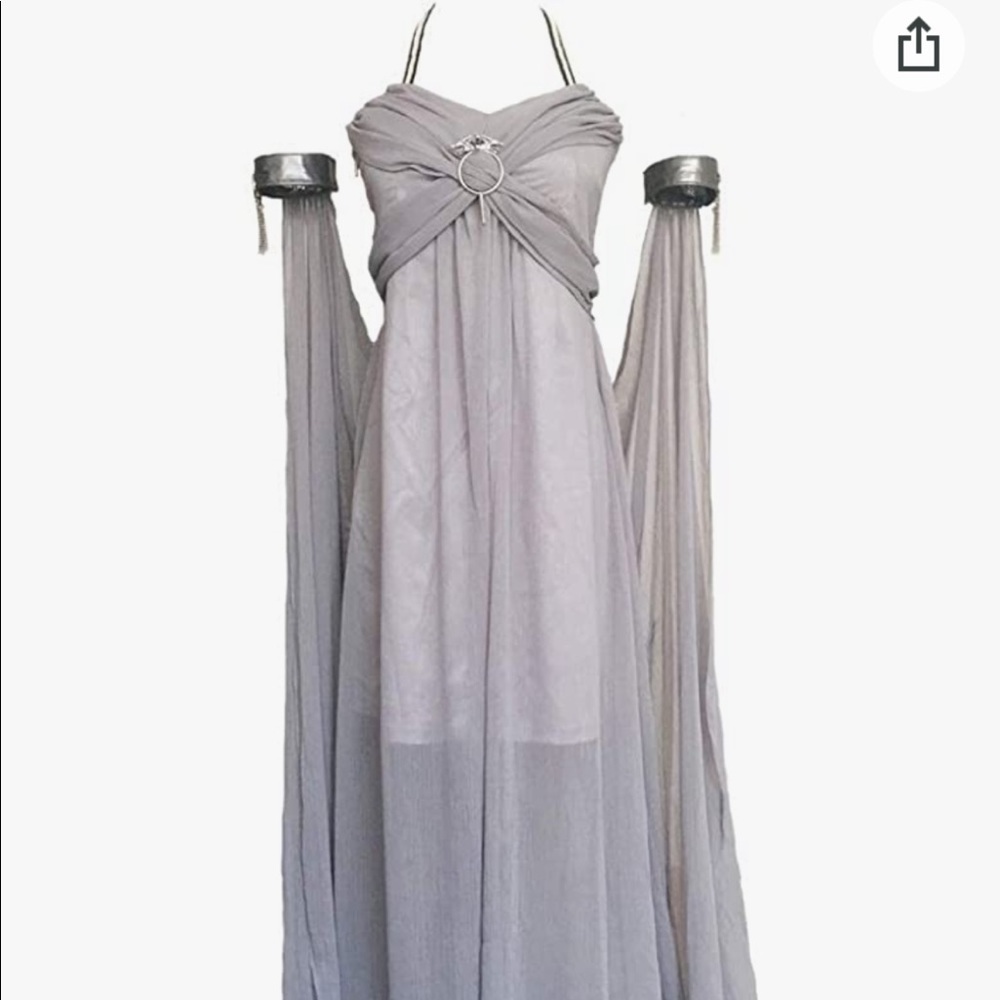 Game of Thrones Daenerys Targaryen Grey Wedding Dress Costume With Wig